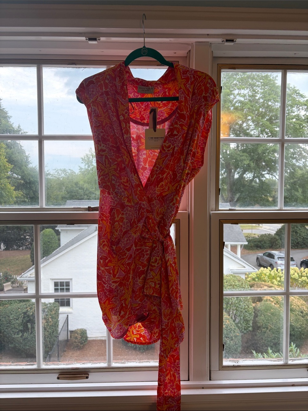 Dress Forum Pink Orange Floral Romper